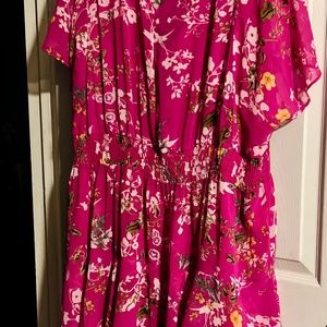 Pink Dress with Flowers